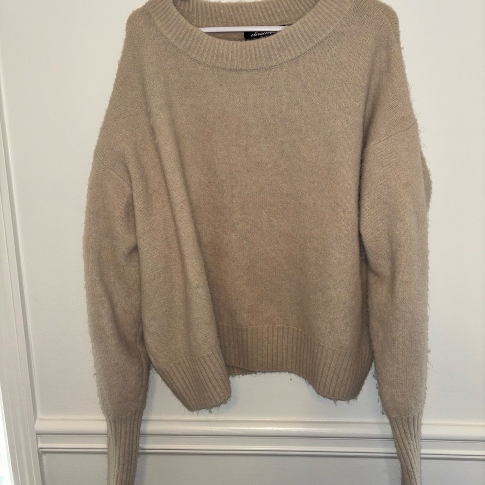 Oversized Tan Sweater
